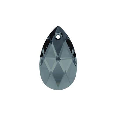 PRESTIGE Crystal 16mm Graphite Pear Shaped Pendant - Style 6106 - Goody Beads