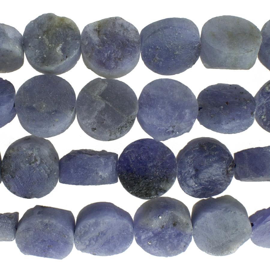 Tanzanite 12mm Irregular Rough Coin 8-Inch