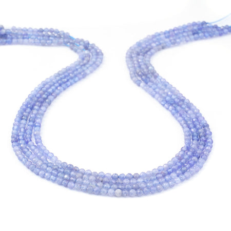 Tanzanite 3mm Round Faceted Banded AA Grade - Microfaceted Rounds - Goody Beads