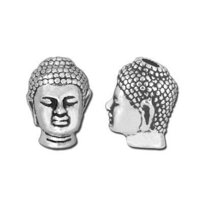 14mm Antique Silver Buddha Bead by TierraCast - Goody Beads