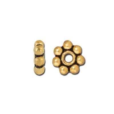 4mm Antique Gold Beaded Heishi Spacer by TierraCast - Goody Beads