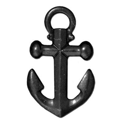 27mm Black Large Anchor Charm by TierraCast - Goody Beads