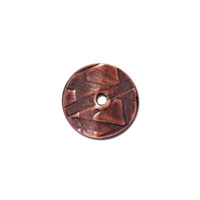 10mm Antique Copper Wavy Disk by TierraCast - Goody Beads