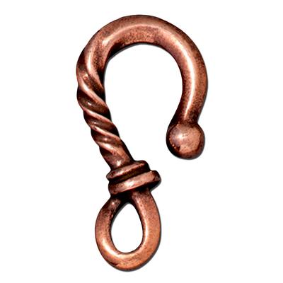 25mm Antique Copper Twisted Hook Clasp by TierraCast - Goody Beads