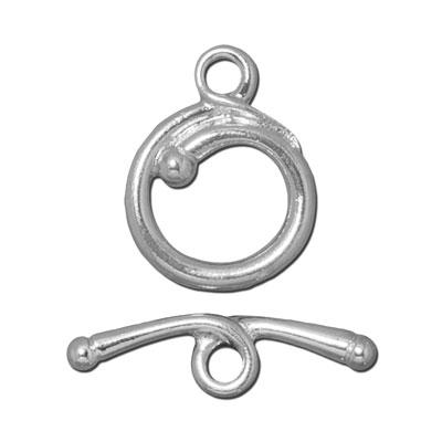 16mm Rhodium Renaissance Toggle Clasp by TierraCast - Goody Beads