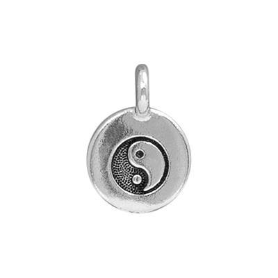 16.6mm Antique Silver Yin Yang Pewter Charm by TierraCast - Goody Beads