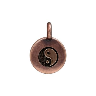 16.6mm Antique Copper Yin Yang Pewter Charm by TierraCast - Goody Beads