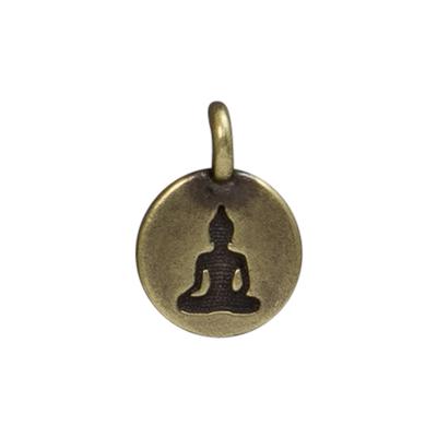 16.6mm Brass Oxide Buddha Pewter Charm by TierraCast - Goody Beads