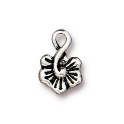 12mm Antique Silver Small Blossom Charm by TierraCast - Goody Beads