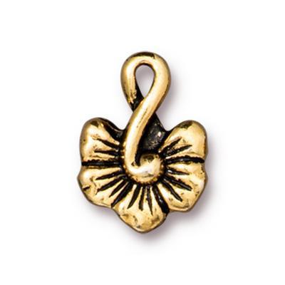 16mm Antique Gold Large Blossom Charm by TierraCast - Goody Beads