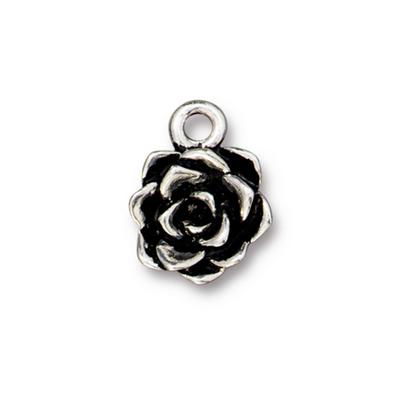 12mm Antique Silver Succulent Charm by TierraCast - Goody Beads