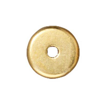 7mm Gold Plated Heishi Disk Bead by TierraCast - Goody Beads