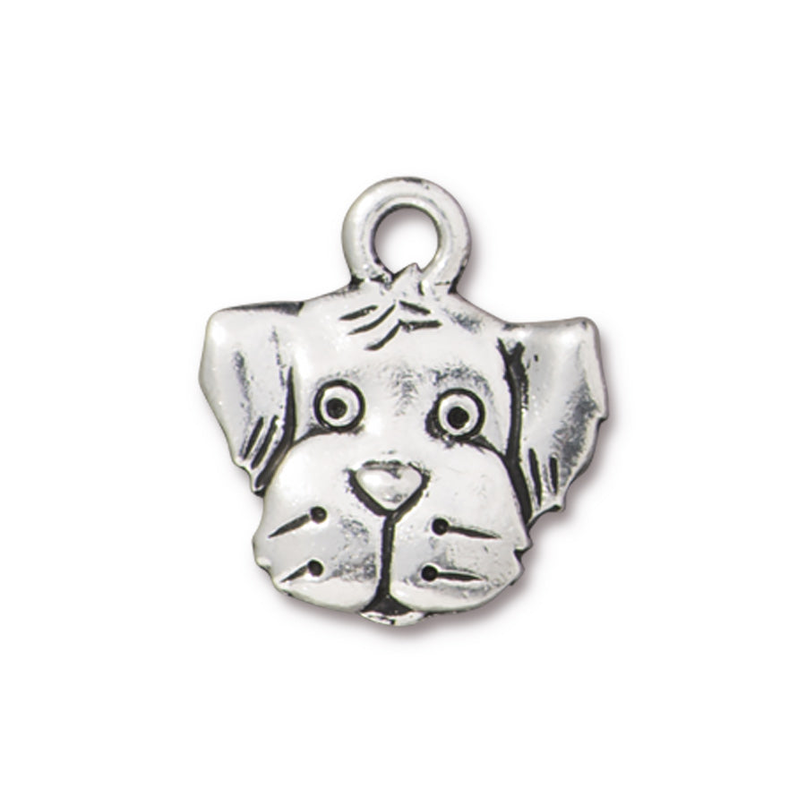 16mm Antique Silver Spot the Dog Charm by TierraCast - Goody Beads