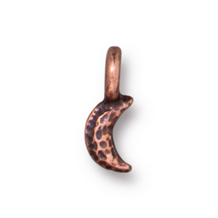 10mm Copper Plated Crescent Moon Charm By TierraCast - Goody Beads