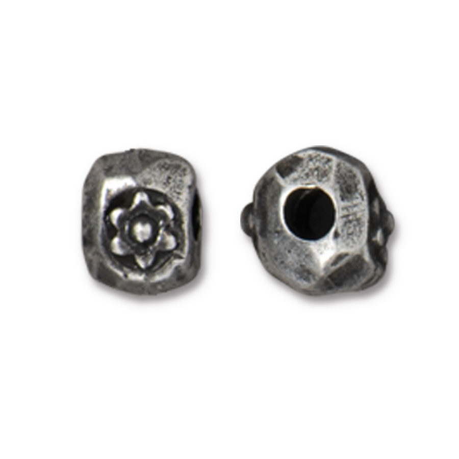 5mm Antique Pewter Flower Nugget Spacer Bead by TierraCast - Goody Beads