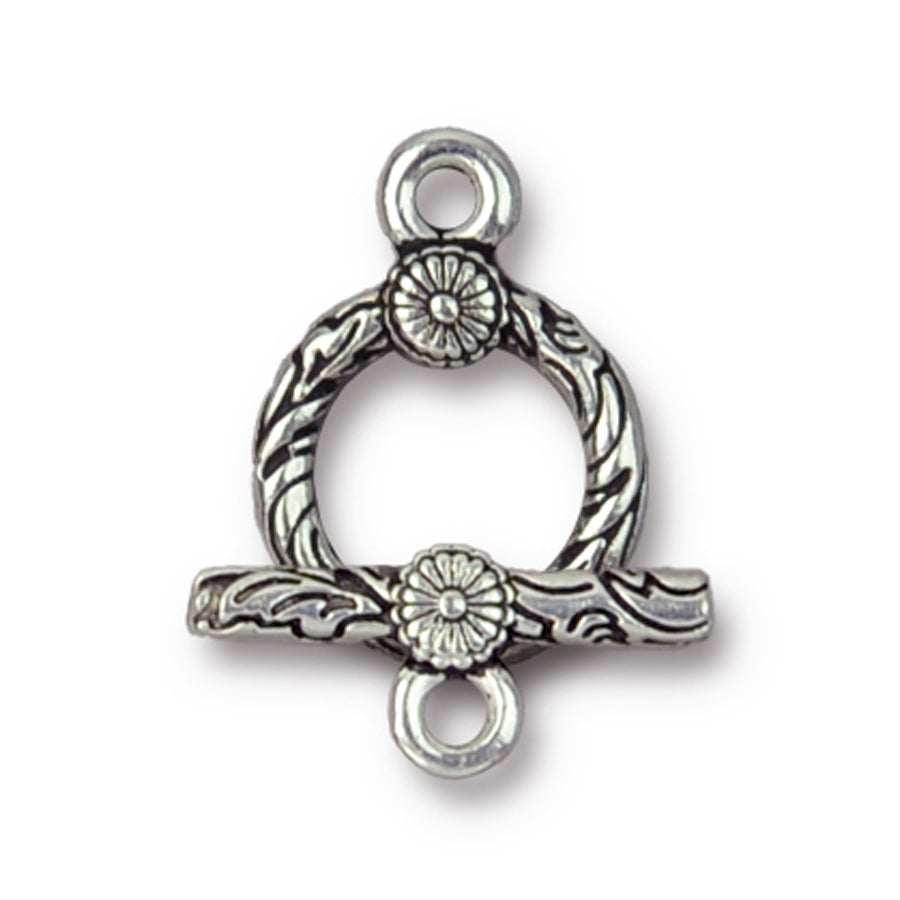 24mm Antique Silver Western Toggle Clasp Set By TierraCast - Goody Beads