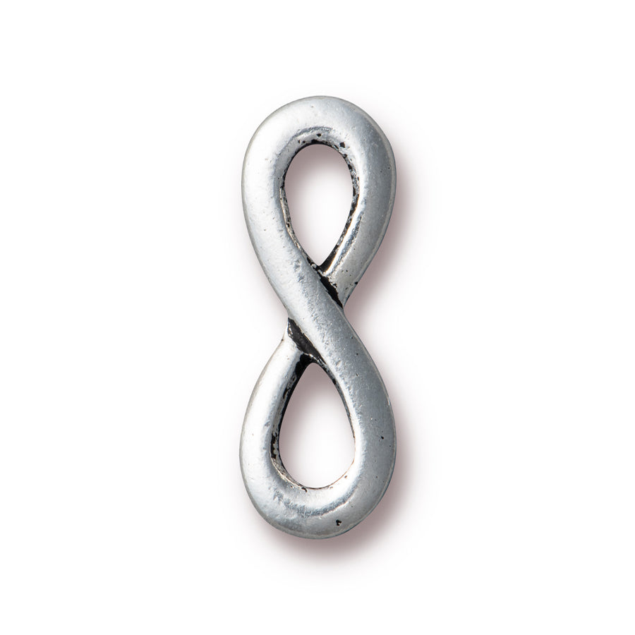 18x6mm Small Infinity Link by TierraCast - Antique Silver