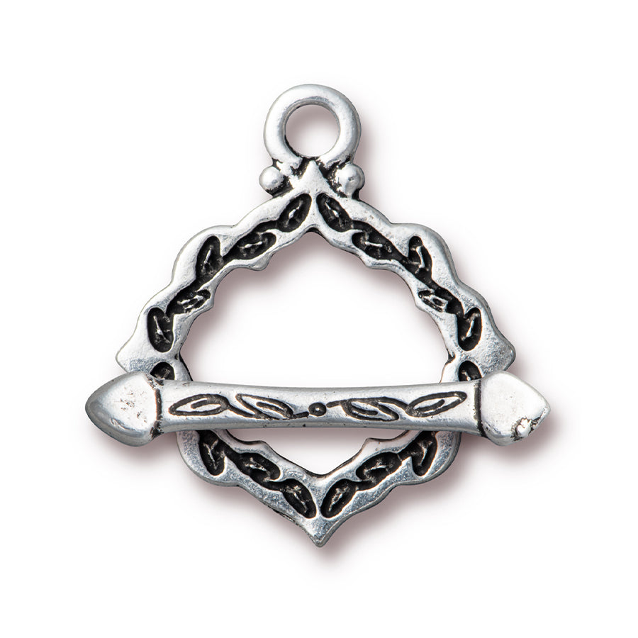 23mm Cathedral Toggle Clasp Set by TierraCast - Antique Silver