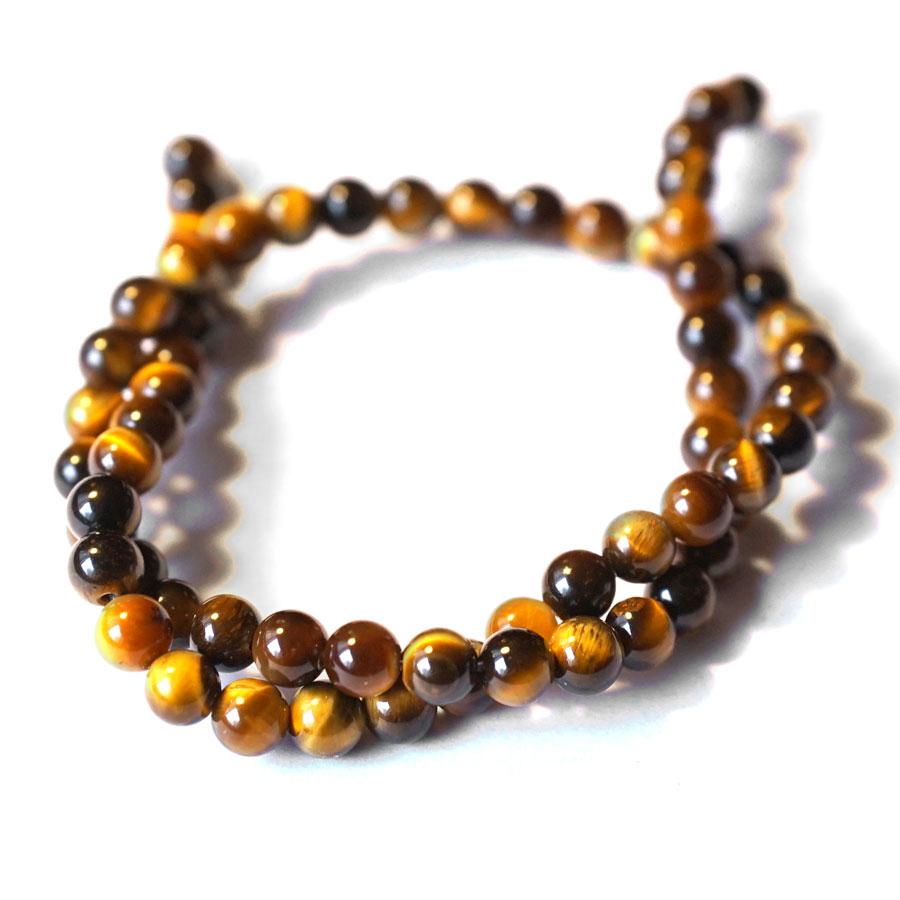 Tiger Eye  6mm Round - 15-16 Inch