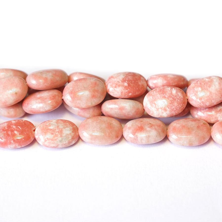 Thulite Flat 8x14mm Oval - 15-16 Inch