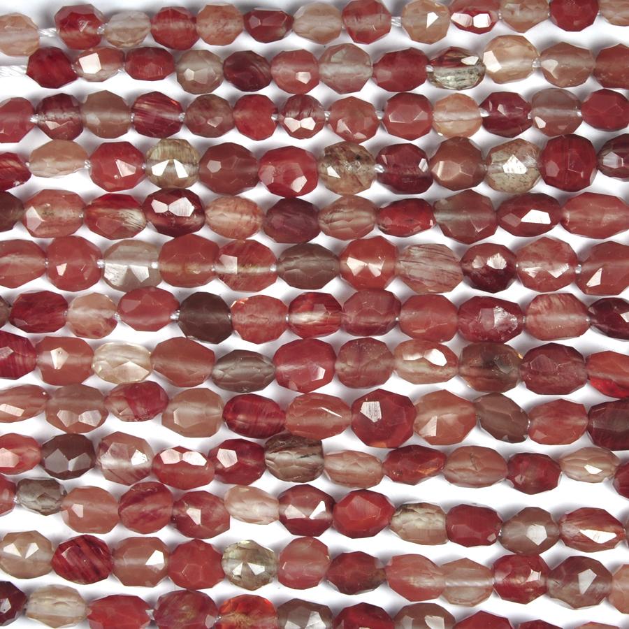 Tibetan Sunstone 5x7mm Faceted Oval 15-16 Inch