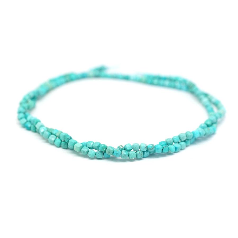 Turquoise Faceted 2mm Cube - 15-16 Inch - Goody Beads