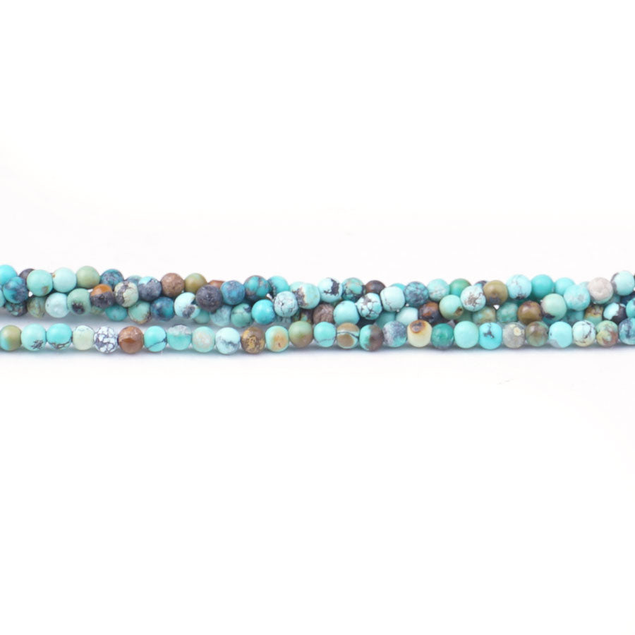 Hubei Turquoise 2mm Round Light Blue Matrix - Limited Editions - Goody Beads