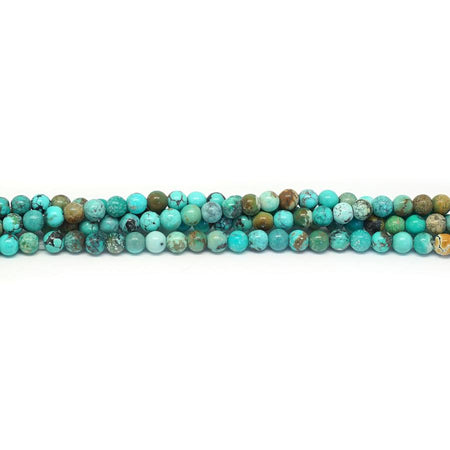 Turquoise Hubei 3mm Round - 15-16 Inch