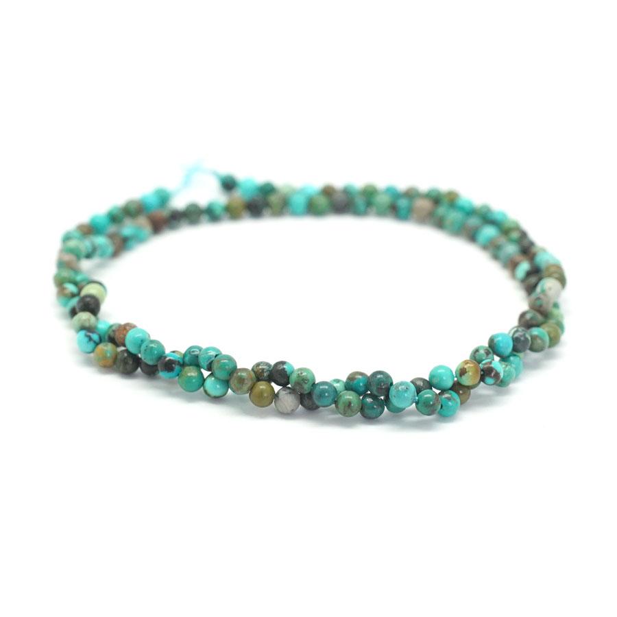 Hubei Turquoise Green 3mm Round - 15-16 Inch - Goody Beads