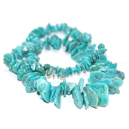 Natural North American Turquoise  5-20mm Irregular Chips 15-16 Inch