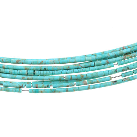 Kingman Turquoise 2mm Heishi 15-16 Inch