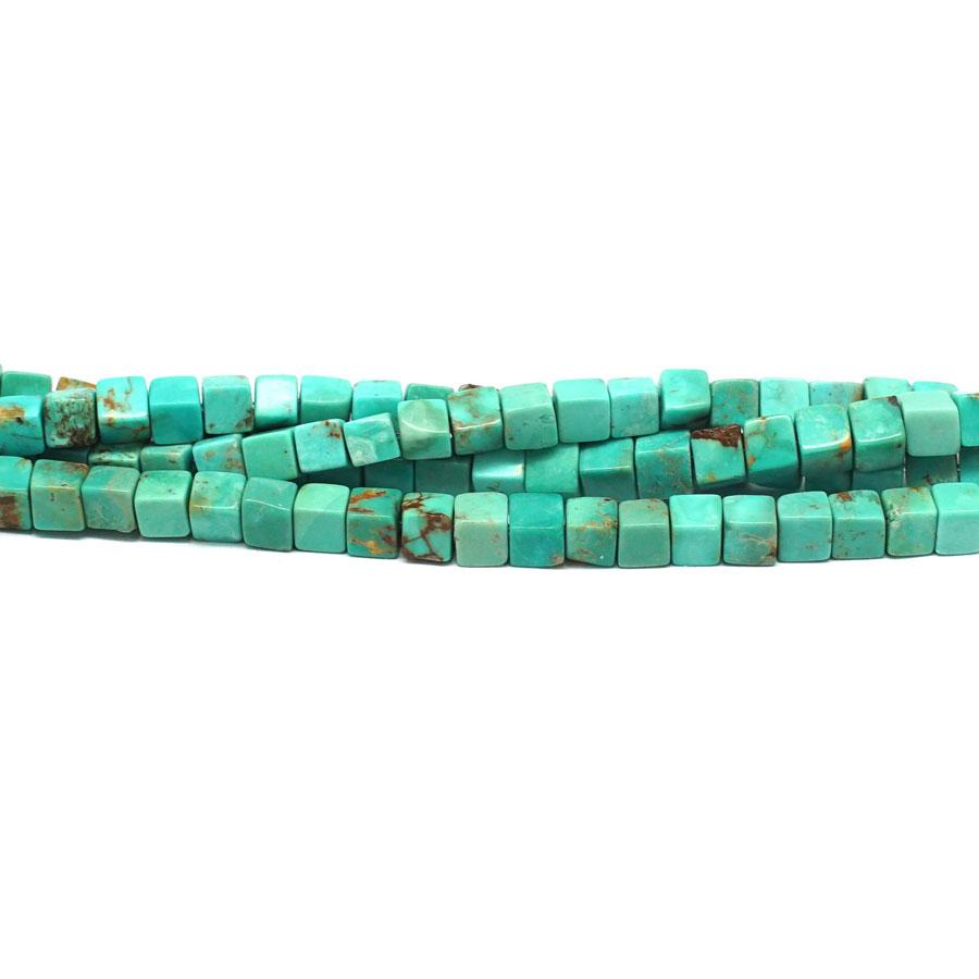 Kingman Turquoise  4mm Cube - 15-16 Inch - Goody Beads