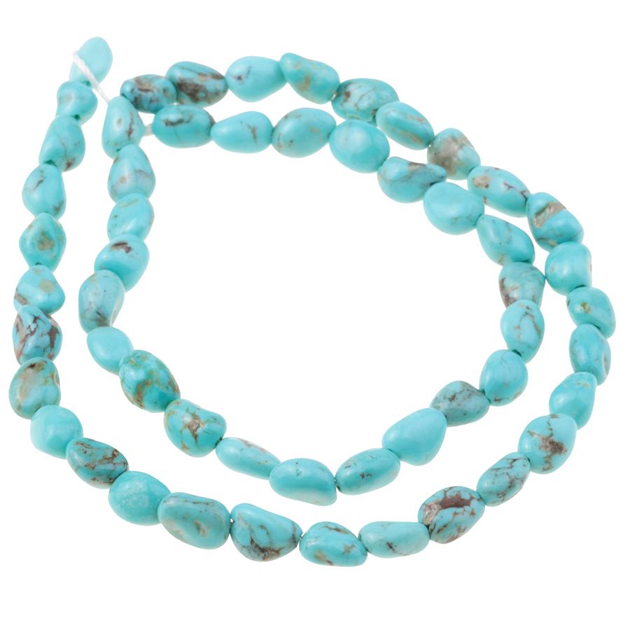 Kingman Turquoise 5-6mm Nugget 15-16 Inch