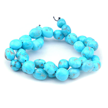 Sleeping Beauty Turquoise 10-12mm Nugget Limited Editions 18" Strand - DSPremier - Goody Beads