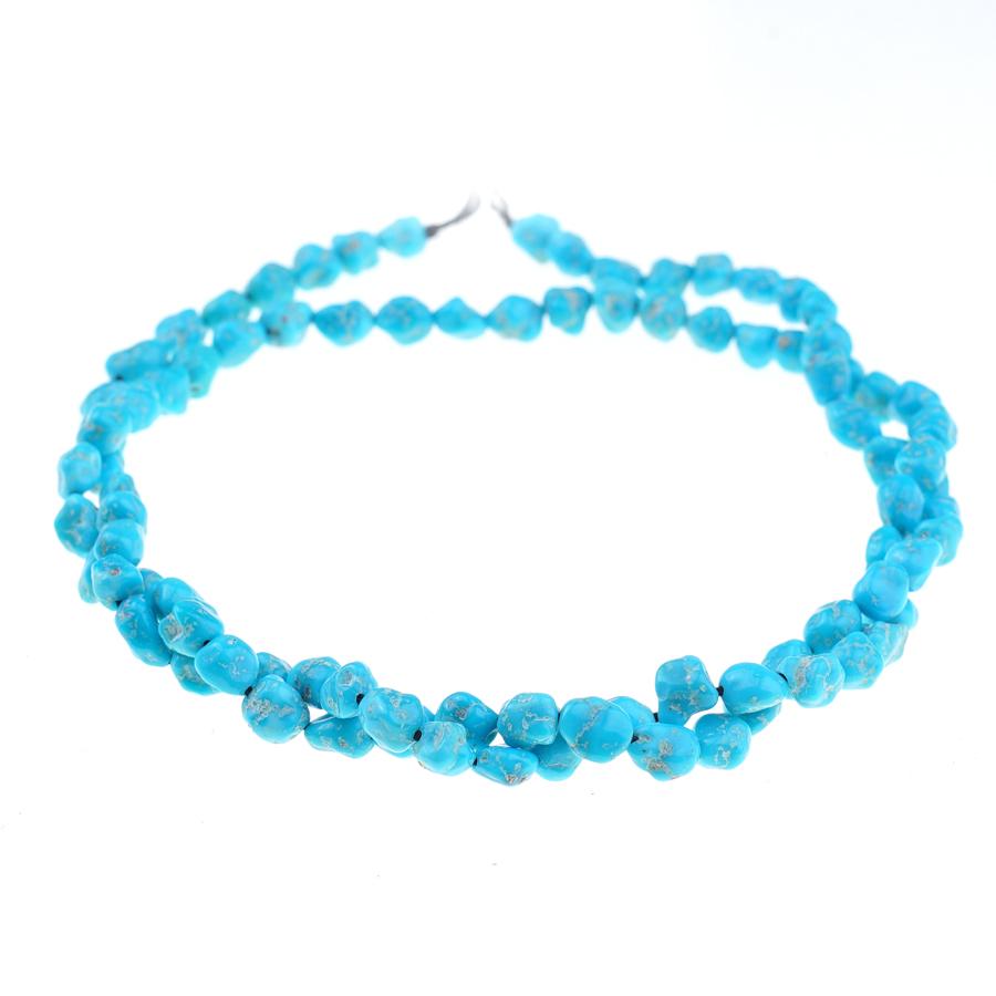 Sleeping Beauty Turquoise Natural 4-6mm Nugget - 15-16 Inch