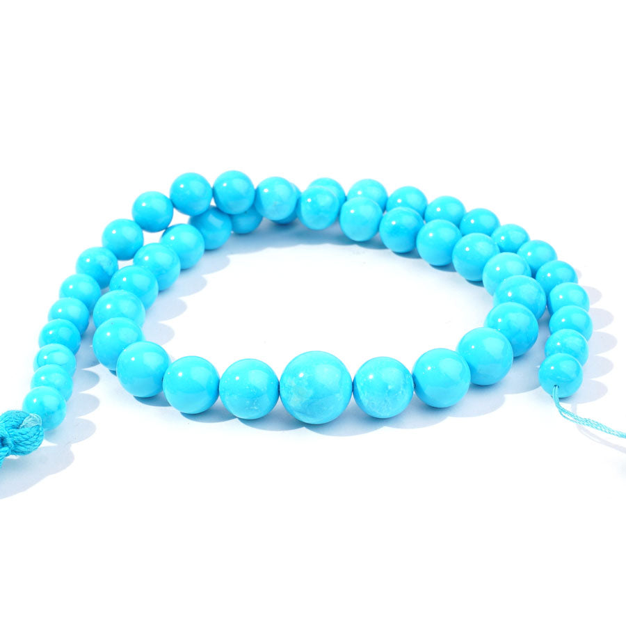 Sleeping Beauty Turquoise 9-24mm Round Graduated Limited Editions 16-18" Strand - DSPremier - Goody Beads