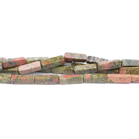 Unakite 4X13mm Rectangle Tube - Limited Editions - Goody Beads