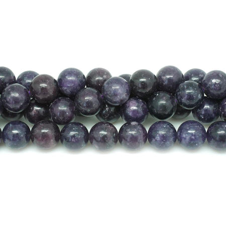 Violet Lepidolite (Natural) 10mm Round - 15-16"