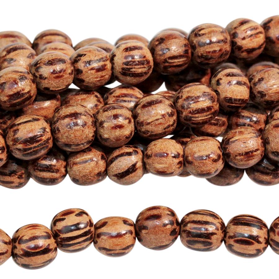 DARK Bahi (Palm) 6mm Round 15-16 Inch - Goody Beads