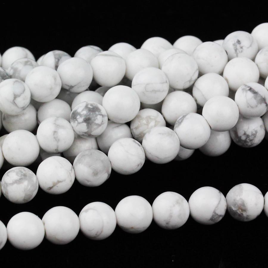 White Howlite 6mm Round 8-Inch - Goody Beads