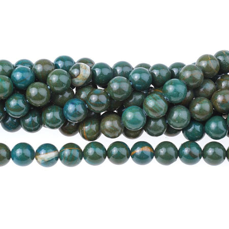 Dyed Blue Wood Jasper 8mm Round 15-16 Inch