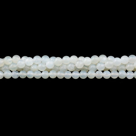 White Moonstone 6mm Round - 15-16 Inch