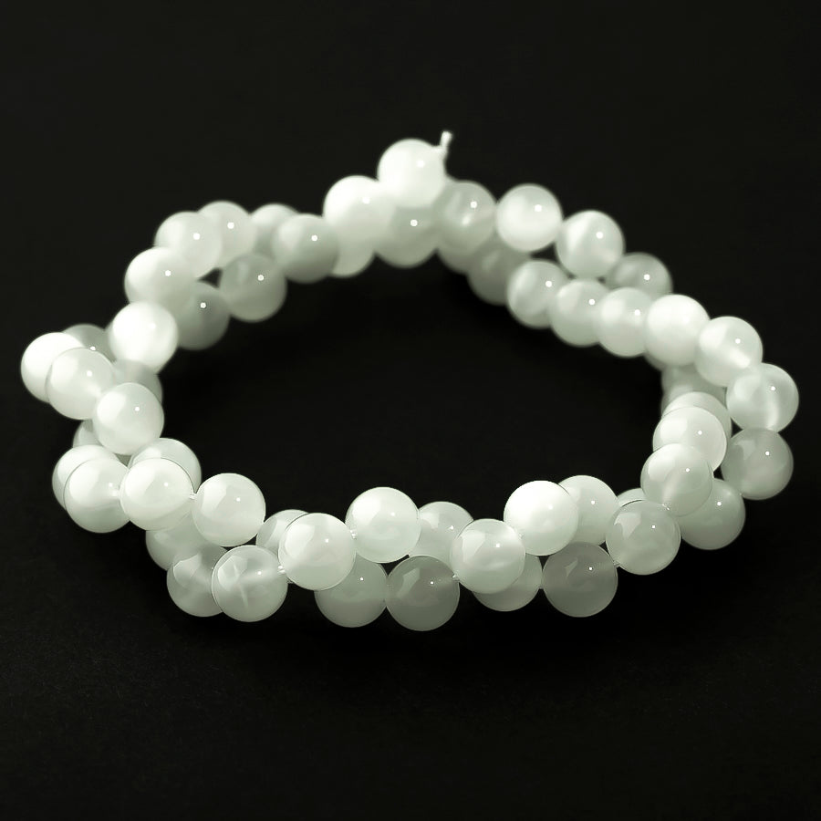 White Moonstone 6mm Round A Grade - 15-16 Inch