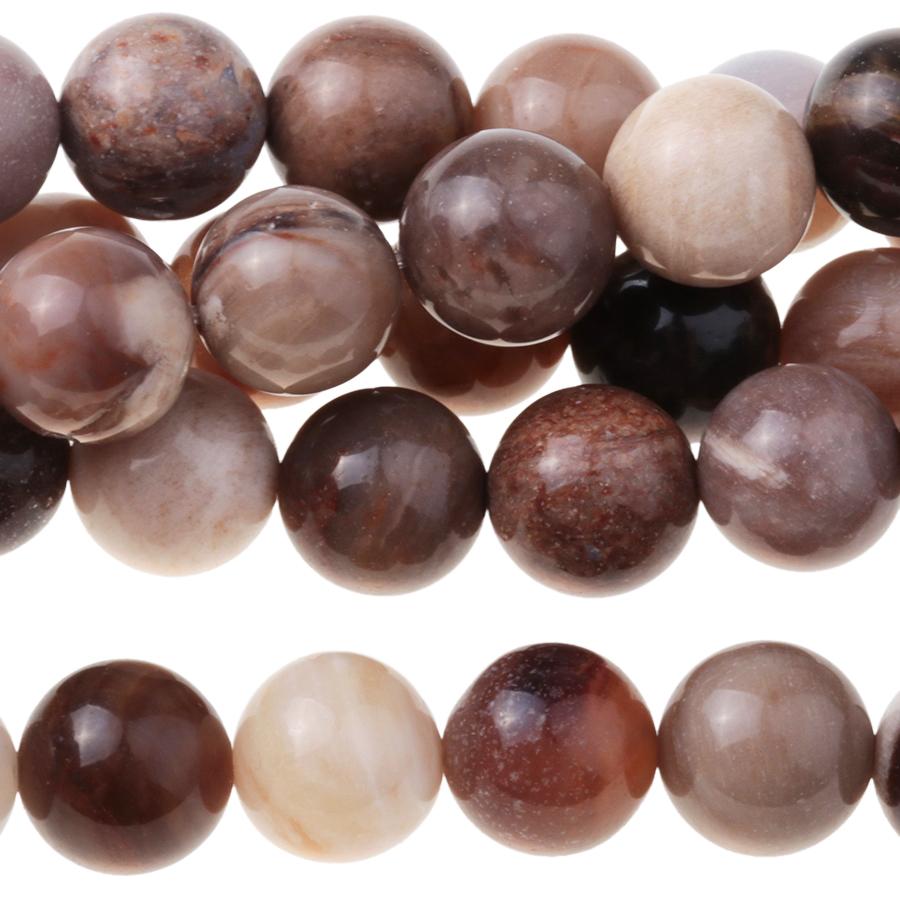 Wood Opalite 8mm Round 8-Inch - Goody Beads