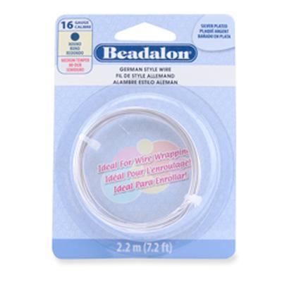 16 Gauge Silver Plated Round German Bead Wire from Beadalon - Goody Beads