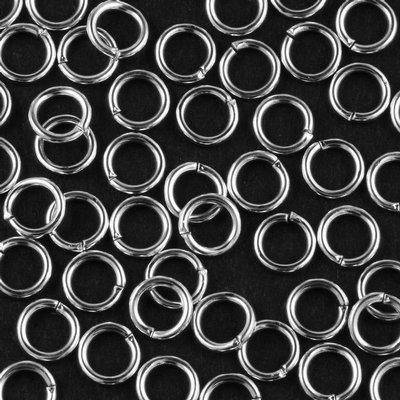 5.5mm Silver Plated 18 Gauge Round Jump Rings - Goody Beads