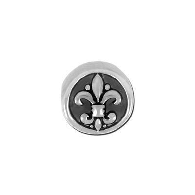 Petite Fleur De Lis Round Bead - Interchangeable - Goody Beads