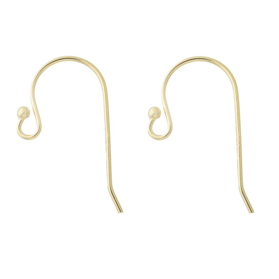 Simple Loop with Ball French Earring Wires - Gold Filled (1 Pair)