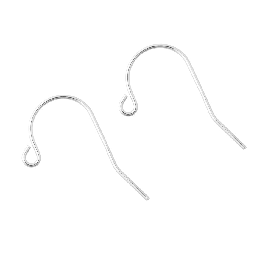 Simple Loop French Earring Wires - Sterling Silver (1 Pair)