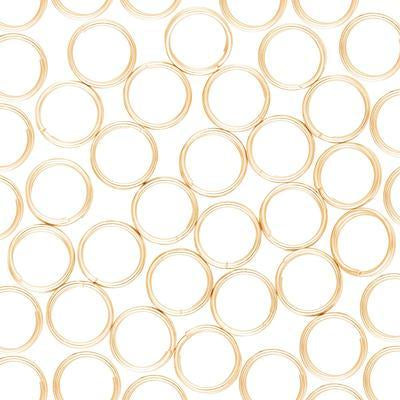 8mm Gold Finish Steel Split Rings - Goody Beads